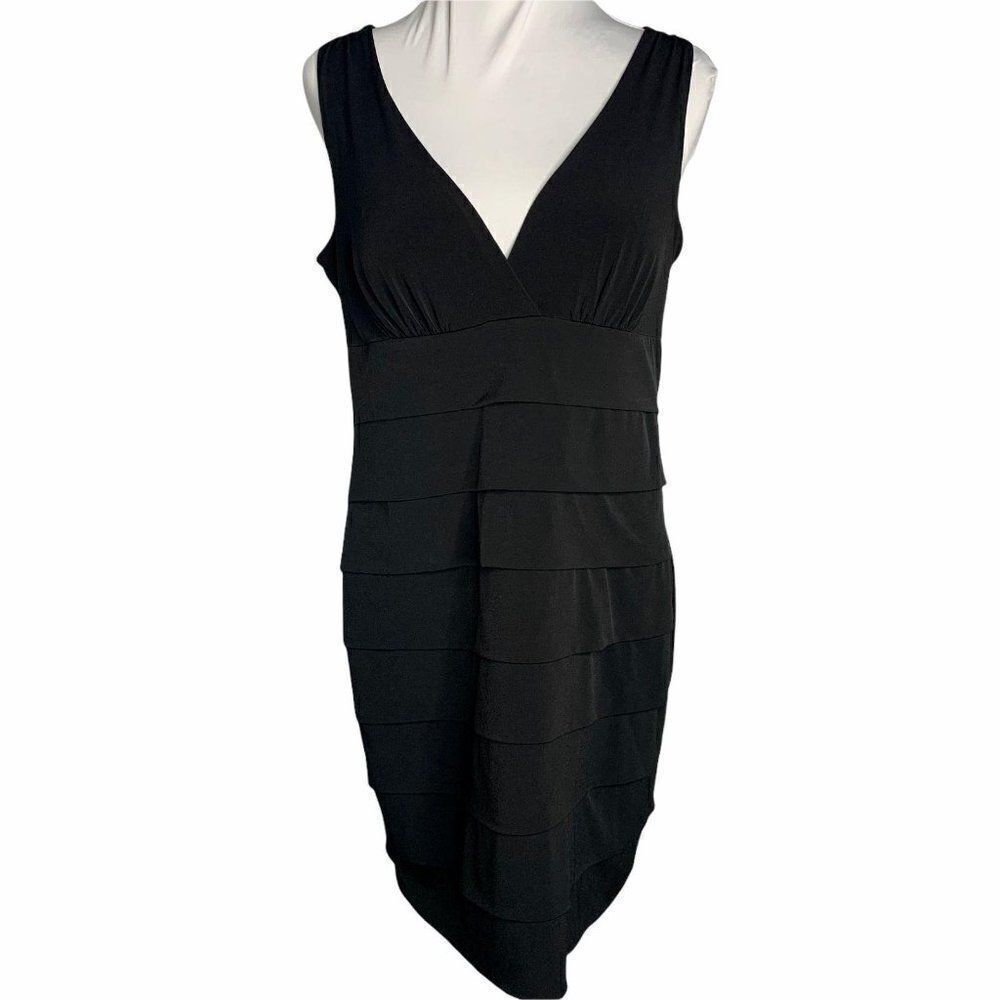 VintageĀ Layered Bodycon Mini Dressā16āBlackāLBD